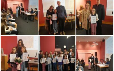 Tia Tadej i Ema Pihir dobitnice plakete Veliko srce Varaždina