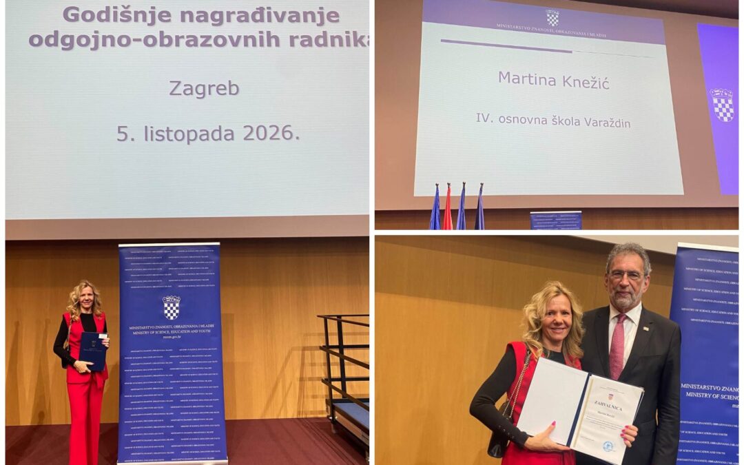 Martina Knežić među nagrađenim najuspješnijim odgojno-obrazovnim djelatnicima